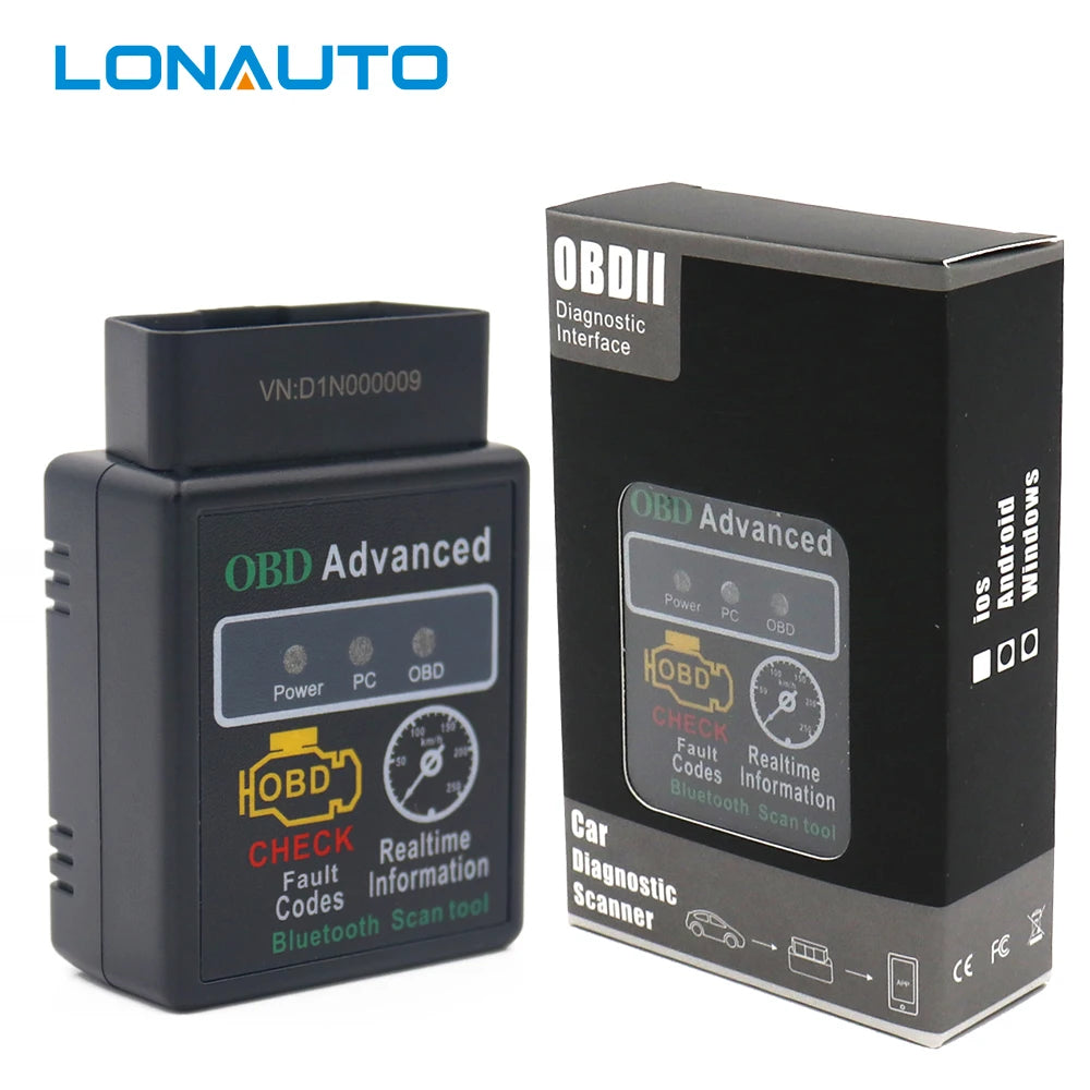 Car Scanner Diagnostic Tools Elm327 Bluetooth 4.0 Obd2 Fault Code Reader Professional Diagnostic Tools for All Cars Scanner