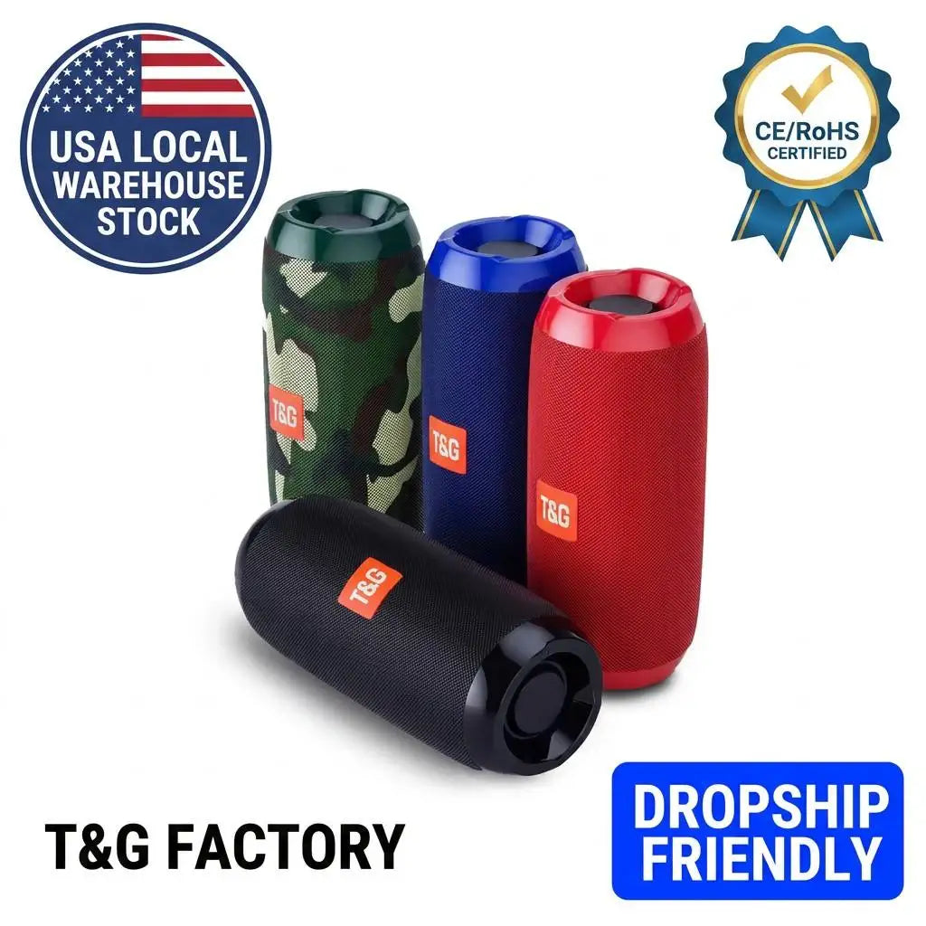 USA Shipped TG117 Portable Bluetooth Speaker 24h Shipping US Warehouse Waterproof Wireless Speaker Mini Outdoor Music Subwoofer