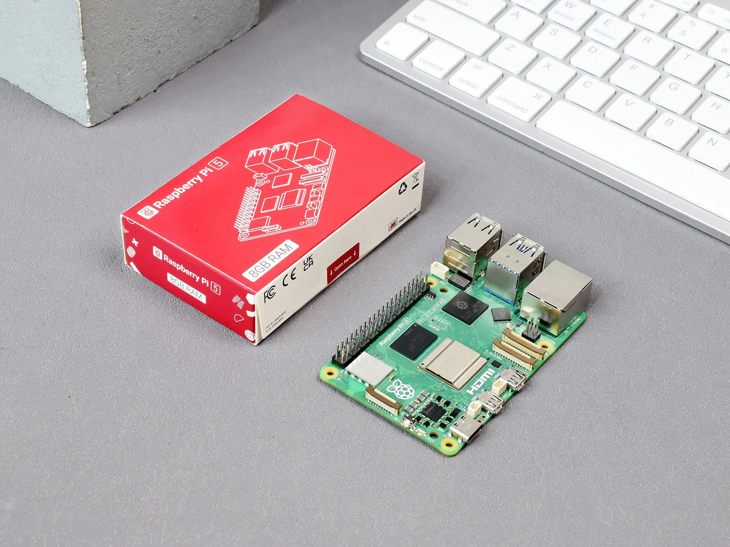 Raspberry Pi 5, 2.4GHz quad-core 64-bit Arm Cortex-A76 CPU, Built Using RP1 I/O Controller, Options for 2GB/4GB/8GB RAM