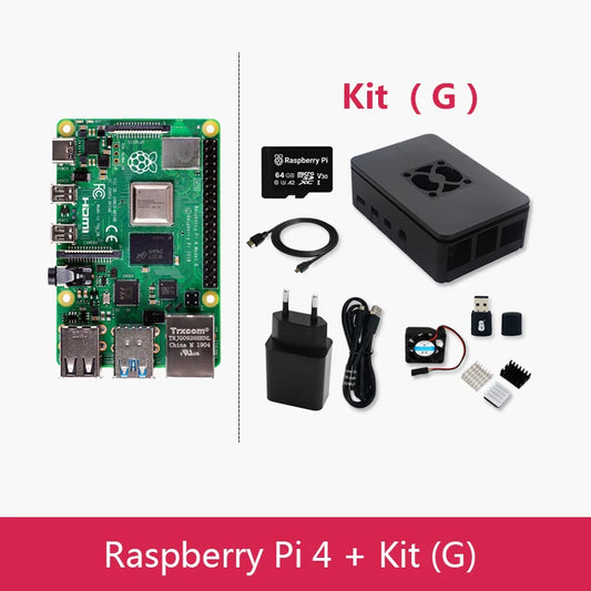 Official Original Raspberry Pi 4 Model B Dev Board or 4b Kit(G) RAM 1GB 2GB 4GB 8GB Core CPU 1.5Ghz 3 Speeder Than Pi 3B+