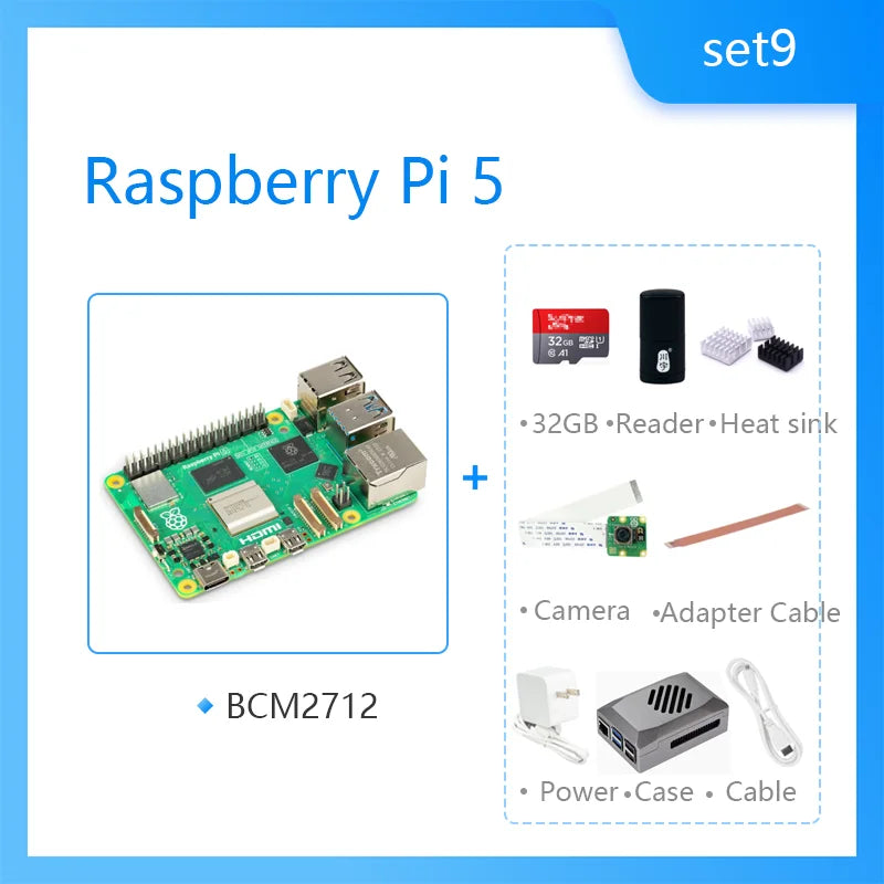 Official Original Raspberry Pi 5 Cortex-A76 Linux 4GB 8GB Arm Board Python programlama PCIe Gigabit Ethernet USB3.0