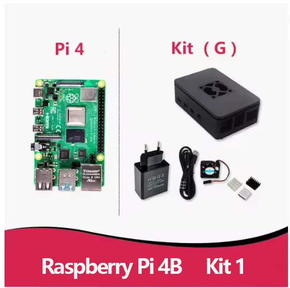 Raspberry Pi 4 Model B (4B), Available with 1GB / 2GB / 4GB / 8GB RAM, Quad-Core CPU, 1.5GHz Clock Speed, Optional Kit