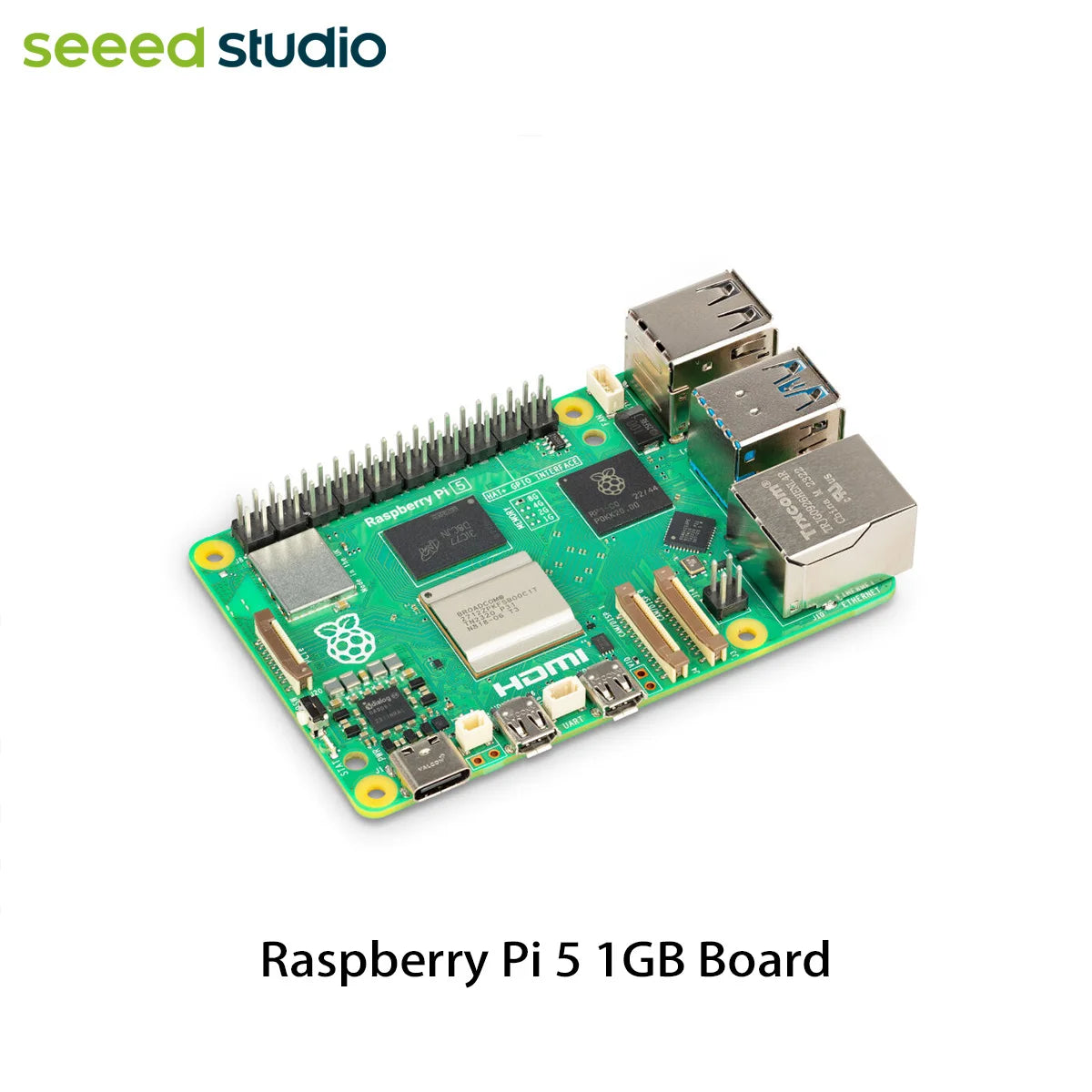 Raspberry Pi 5 Official Board Quad-Core 2.4GHz SBC, Wi-Fi 5, Dual 4Kp60 HDMI, PCIe, Gigabit Ethernet for AI & IoT Projects