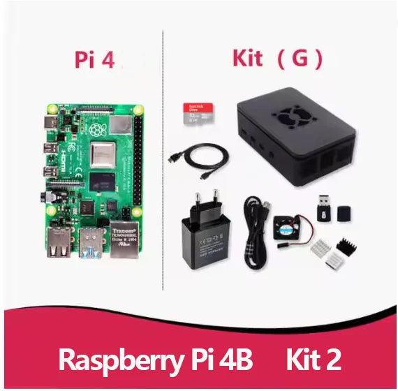 Raspberry Pi 4 Model B (4B), Available with 1GB / 2GB / 4GB / 8GB RAM, Quad-Core CPU, 1.5GHz Clock Speed, Optional Kit