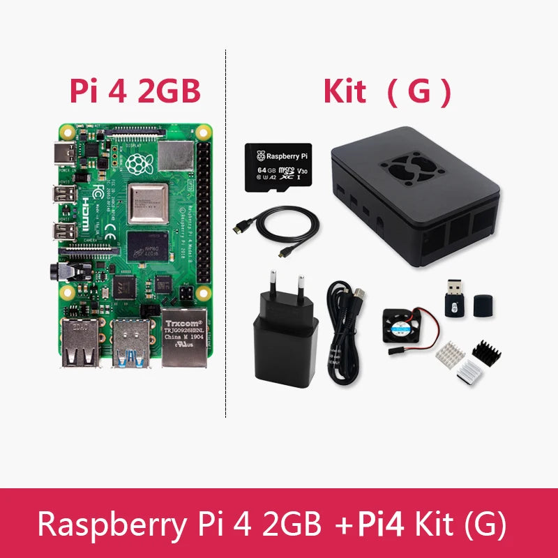Official Original Raspberry Pi 4 Model B Dev Board or 4b Kit(G) RAM 1GB 2GB 4GB 8GB Core CPU 1.5Ghz 3 Speeder Than Pi 3B+