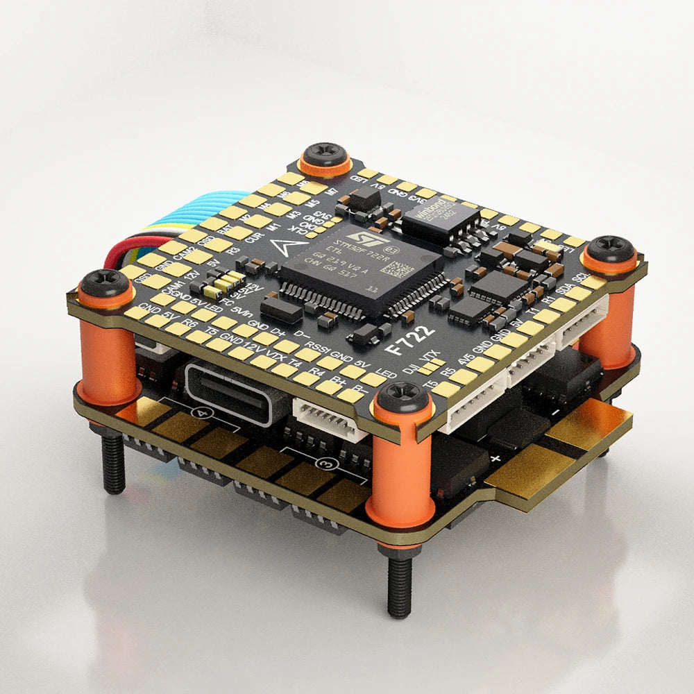 DAKEFPV F722 FC 8S 70A STACK 4IN1 Blheli_S Bluejay 8bit ESC F722 Flight Stack Support Betaflight INAV For FPV 5inch RC drone DIY