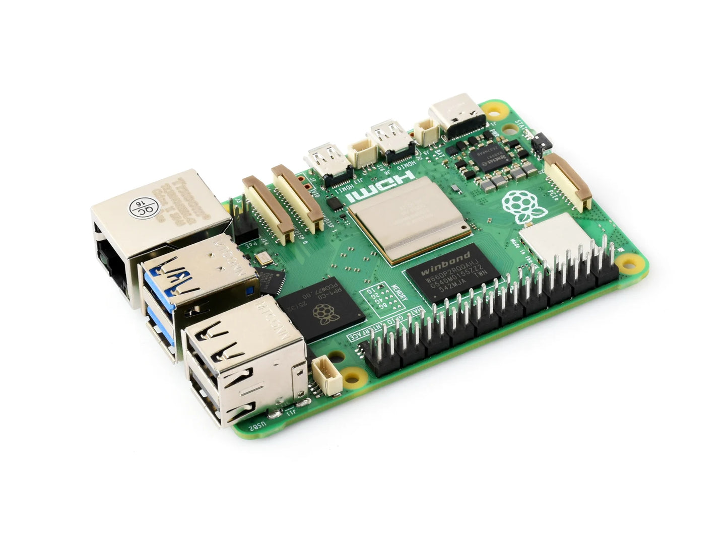 Raspberry Pi 5, 2.4GHz quad-core 64-bit Arm Cortex-A76 CPU, Built Using RP1 I/O Controller, Options for 2GB/4GB/8GB RAM