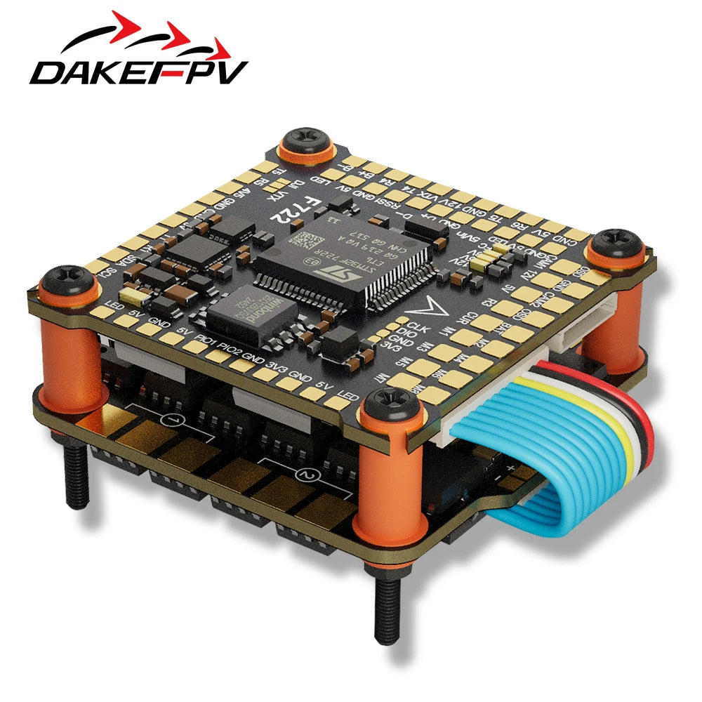 DAKEFPV F722 FC 8S 70A STACK 4IN1 Blheli_S Bluejay 8bit ESC F722 Flight Stack Support Betaflight INAV For FPV 5inch RC drone DIY