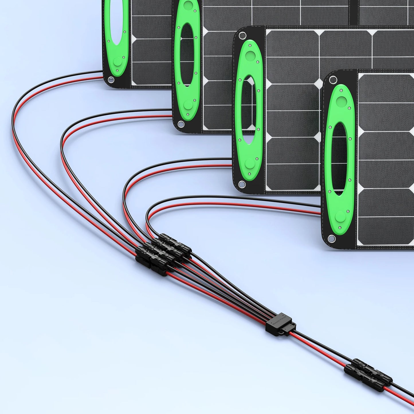 Solar Connectors 30A Y-Branch Cable, Solar Cable Parallel Adaptor Solar Panel Wire Connectors in Pair for Solar Panel