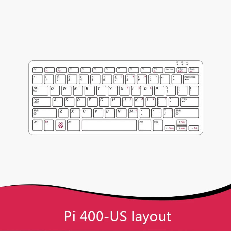 Raspberry Pi 400 Personal Computer,Quad-core 64-bit Processor 4GB RAM, WiFi Dual-display Output For 4K