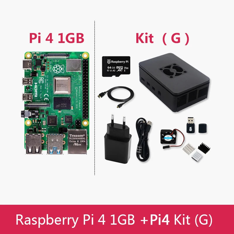 Official Original Raspberry Pi 4 Model B Dev Board or 4b Kit(G) RAM 1GB 2GB 4GB 8GB Core CPU 1.5Ghz 3 Speeder Than Pi 3B+