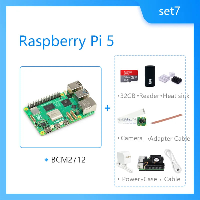 Official Original Raspberry Pi 5 Cortex-A76 Linux 4GB 8GB Arm Board Python programlama PCIe Gigabit Ethernet USB3.0