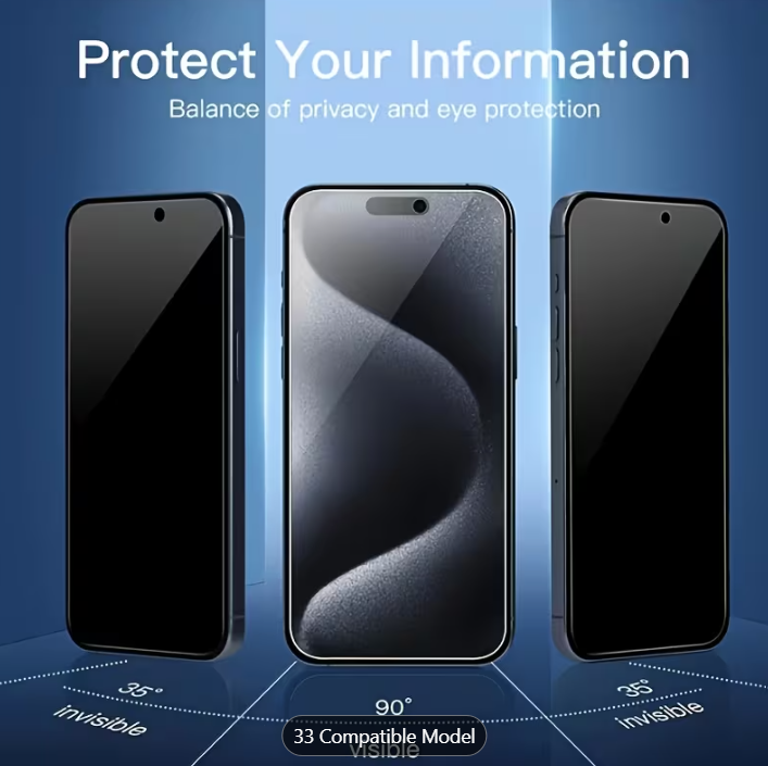 Full Cover Privacy Tempered Glass Screen Protector For iPhone 17 Pro Max